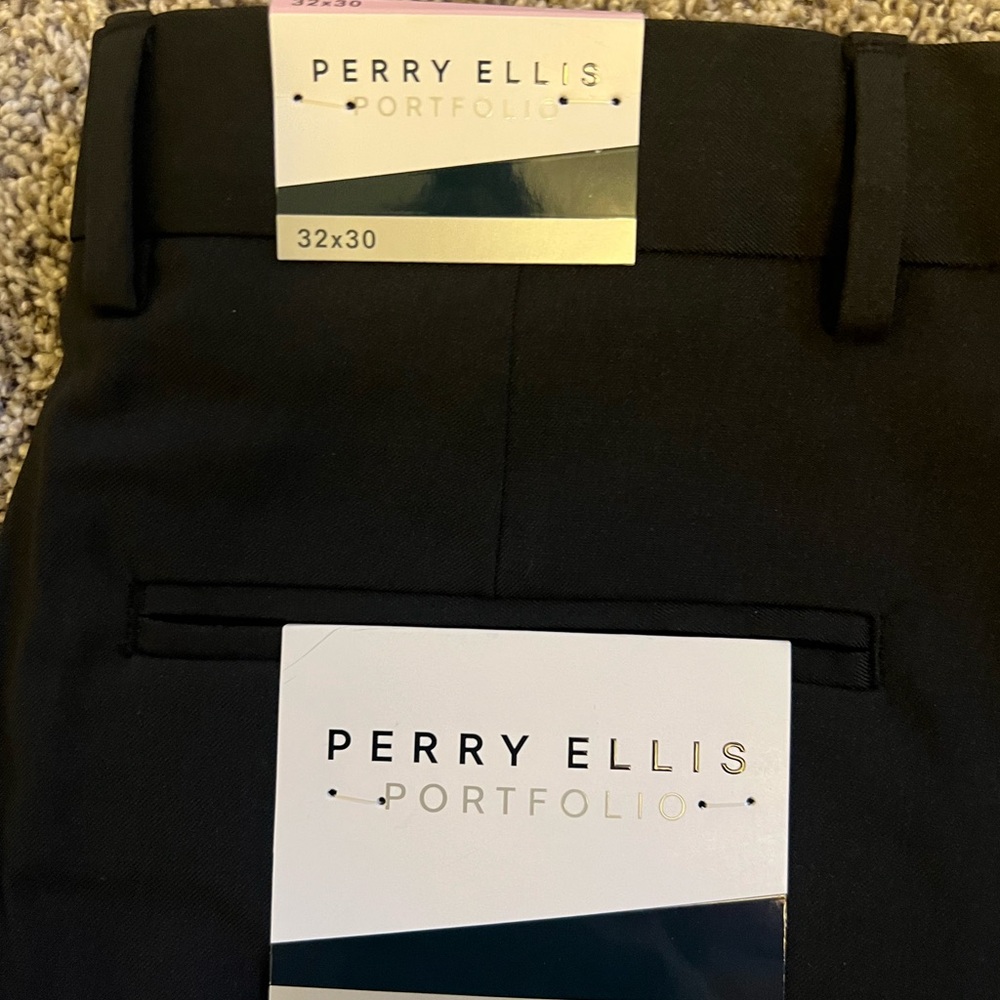 NWT - Black Perry Ellis Dress Pants - 32x30